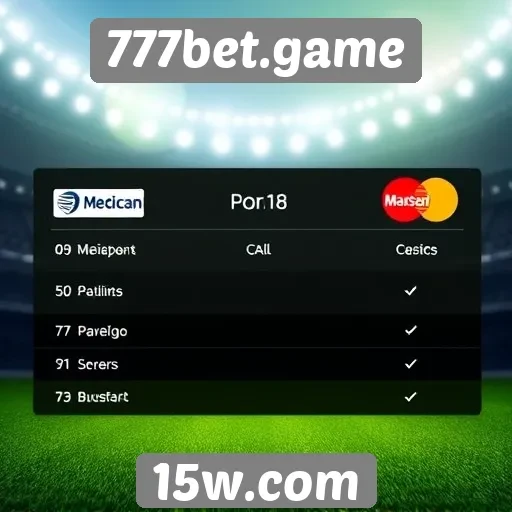 Métodos de pagamento aceitos no 777bet.game